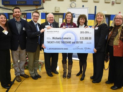 Maine dignitaries at Saco Middle