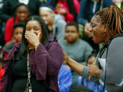 Maple Heights 2017 Maria Rodgers reaction with colleague