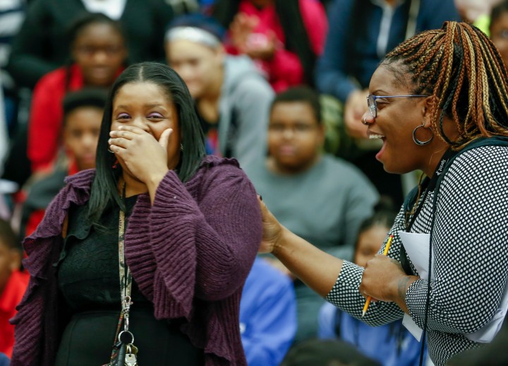 Maple Heights 2017 Maria Rodgers reaction with colleague