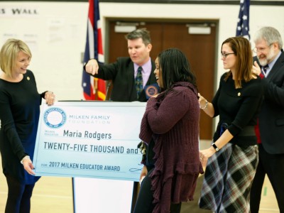 Maple Heights 2017 Maria Rodgers sees check