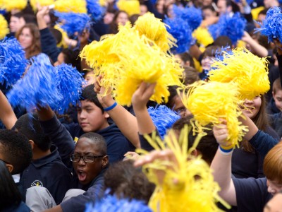 Marielle Emet students cheer