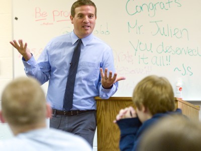 Mark Julien back in the classroom