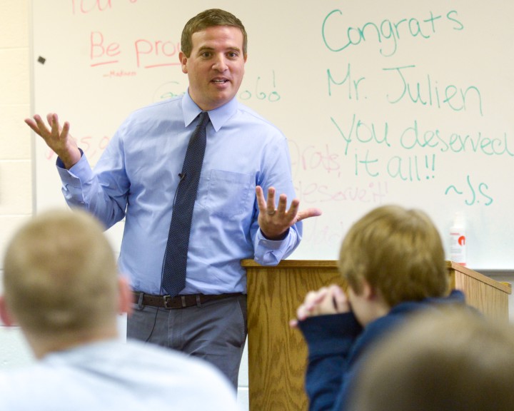 Mark Julien back in the classroom