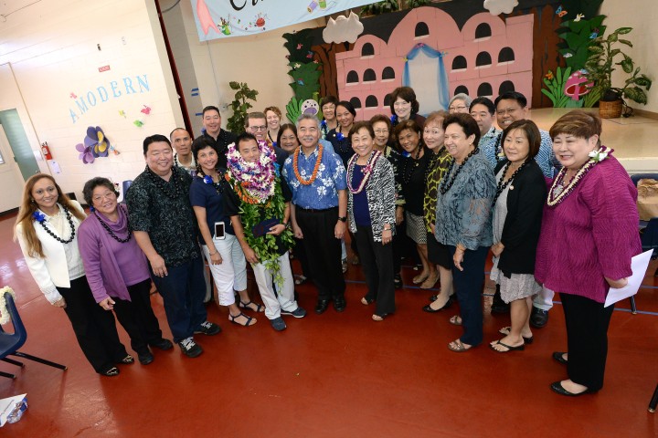 Masaru Uchino with Milken Educators