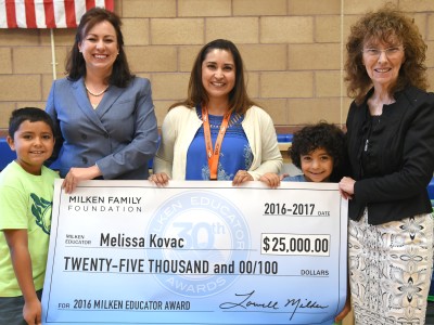 Melissa Kovac check with kids