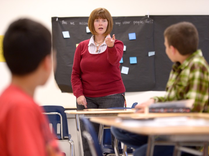 Melissa Leisner in classroom