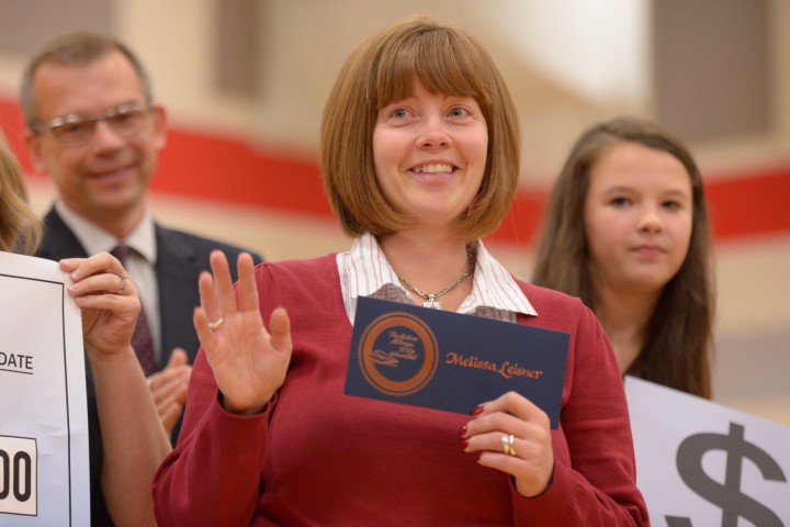 Melissa Leisner with envelope