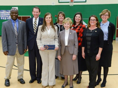 Melonee Ginn with Dr Mick Zais and Veteran Milken Educators