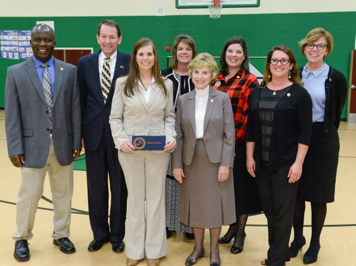 Melonee Ginn with Dr Mick Zais and Veteran Milken Educators