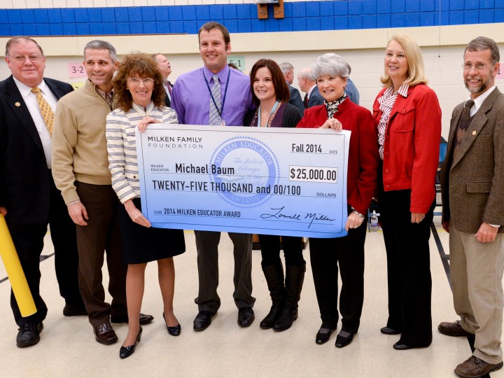 Michael Baum with wife Katie and VIPs