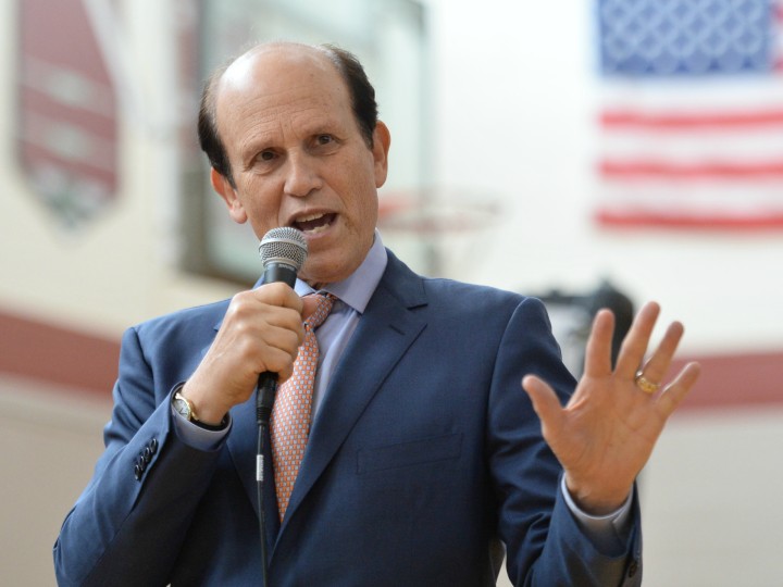 Michael Milken addresses assembly