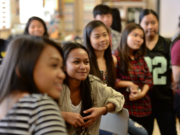 Michael Sana students in classroom