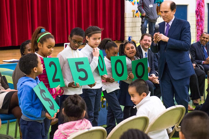 Michelle Johnson Mike Milken and 25000 signs