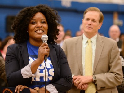 Michelle Ryan addresses Randolph HS