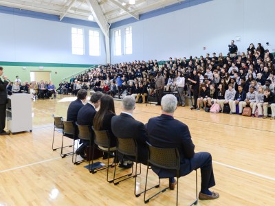 Mike Sinclair addresses assembly