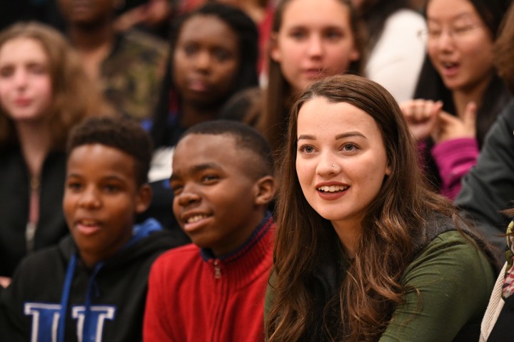 Millington 2017 students wait