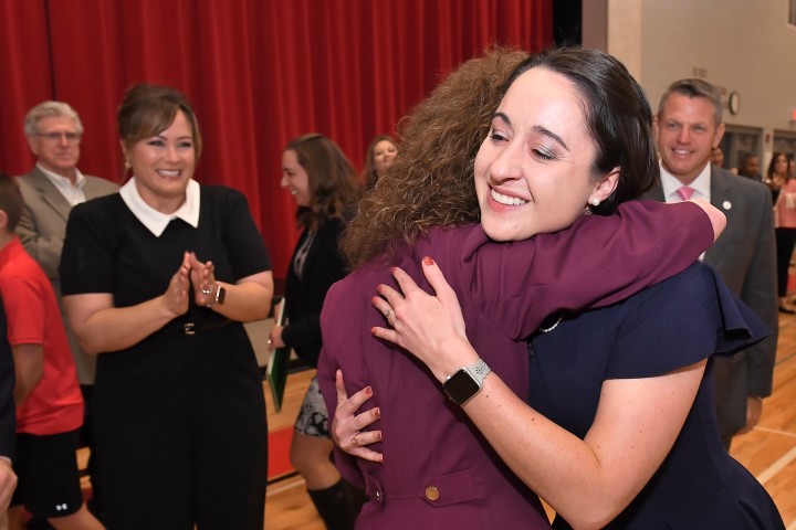 NPE Charlotte Buskill Jane Foley hug