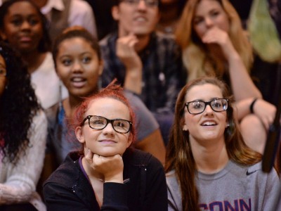 NSA students listen to recipient
