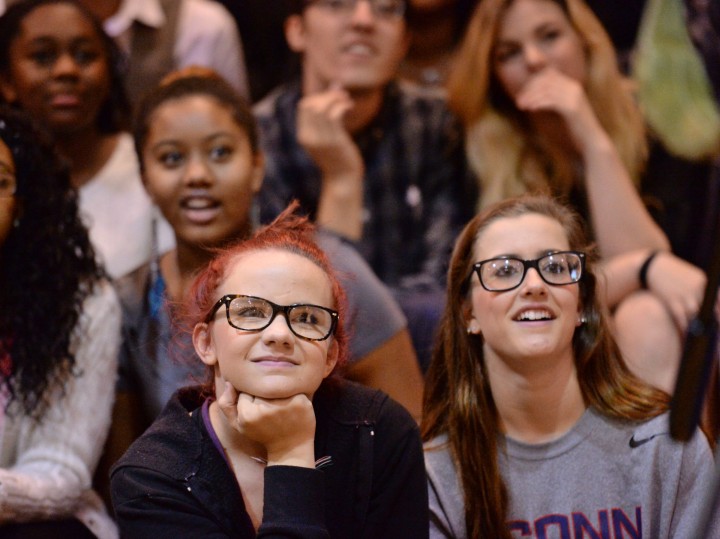 NSA students listen to recipient