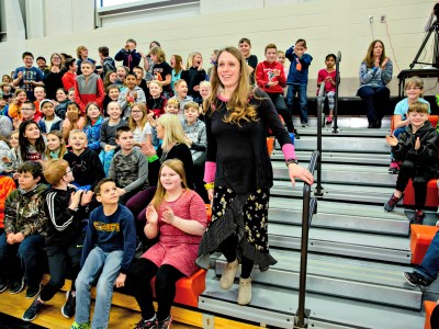 Nebraska 2018 Becky Streff walks to front