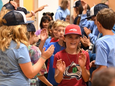 Needham students enter