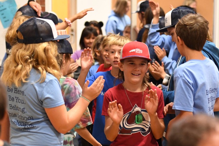 Needham students enter