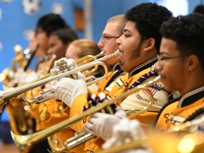 New Britain HS band at Smalley Academy