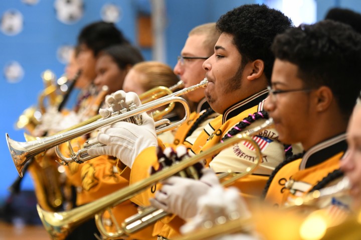 New Britain HS band at Smalley Academy