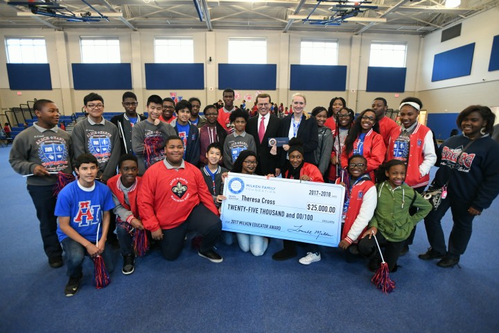 New Orleans 2017 Lowell Milken Theresa Cross students check