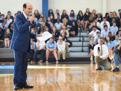 Newark Charter 2017 Mike Milken addresses assembly