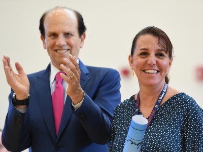 Newark Charter 2017 Tami Lunsford Mike Milken long ovation