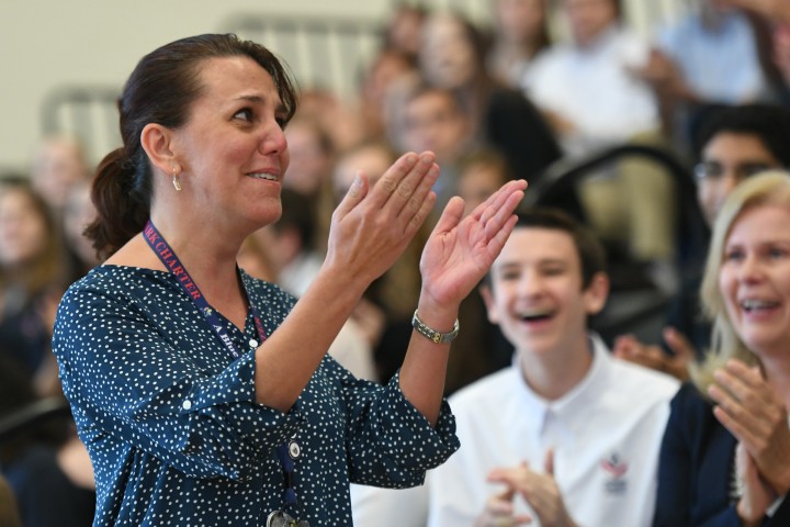 Newark Charter 2017 Tami Lunsford acknowledges students