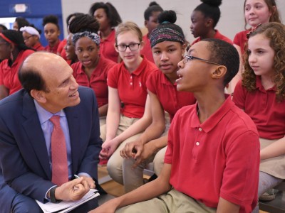 North Little Rock 2017 Mike Milken students before assembly