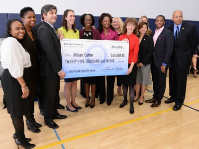 North Star Academy dignitaries and Milken Educators