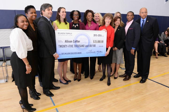 North Star Academy dignitaries and Milken Educators