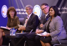Panel on stage