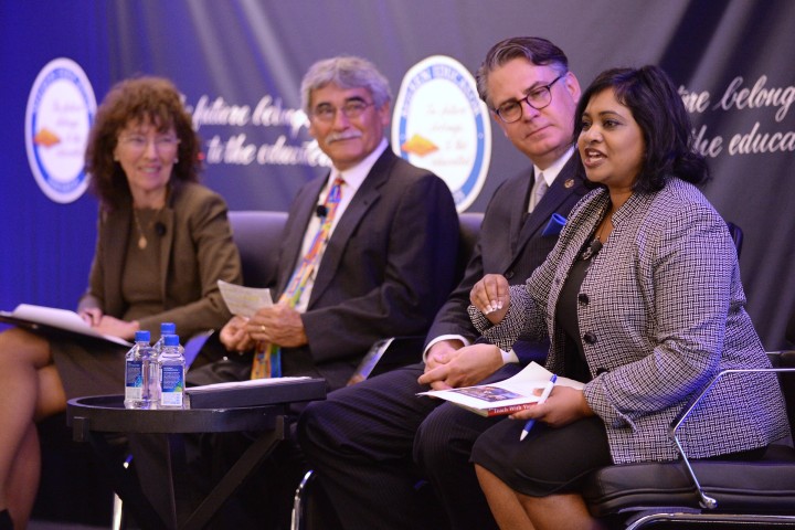 Panel on stage