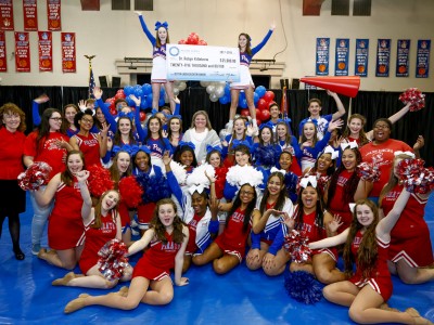 Pass Christian 2017 cheerleaders celebrate Robyn Killebrew