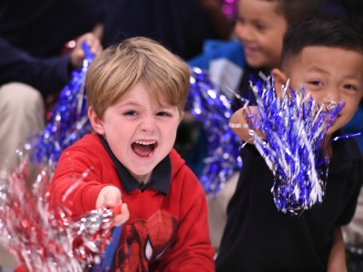 Paul Cuffee students cheer