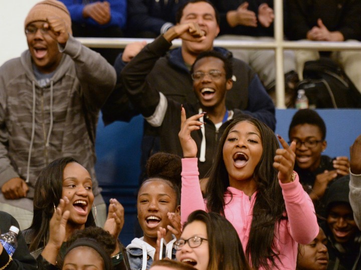 Randolph HS students cheer