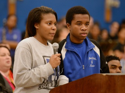 Randolph High School students read poems
