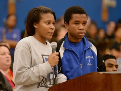 Randolph High School students read poems