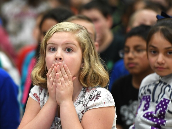 Rim Rock Elementary students wait anxiously