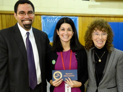Roseann Maurantonio with Dr John King and Dr Jane Foley