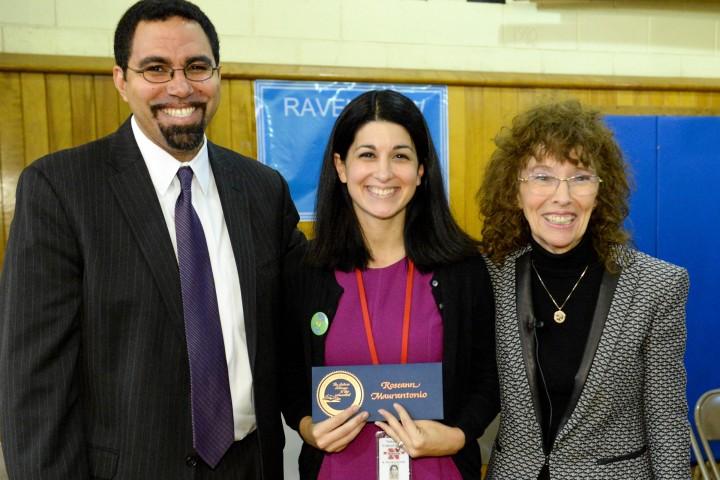 Roseann Maurantonio with Dr John King and Dr Jane Foley