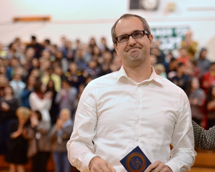 Ryan Lafferty accepts award