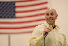 Ryan Moore accepts award