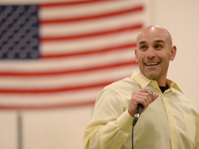 Ryan Moore accepts award