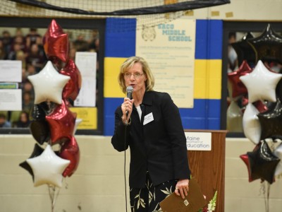 Saco Middle principal Laurie Wood