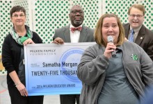 Samatha Morgan accepts Milken Award